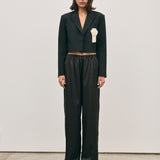 Lola Pants - Noir Jacquard