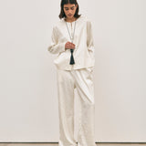 Pearl Blouse - Ivory Jacquard