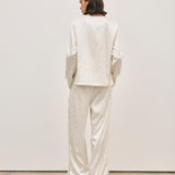 Lola Pants - Ivory Jacquard