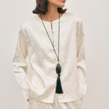 Pearl Blouse - Ivory Jacquard