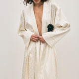 Odette Robe - Ivory Jacquard