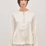 Pearl Blouse - Ivory Jacquard