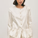 Fleur Jacket - Ivory Jacquard