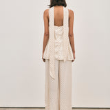 Stella Neck Tie - Ivory Polka