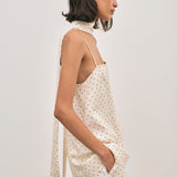 Stella Neck Tie - Ivory Polka
