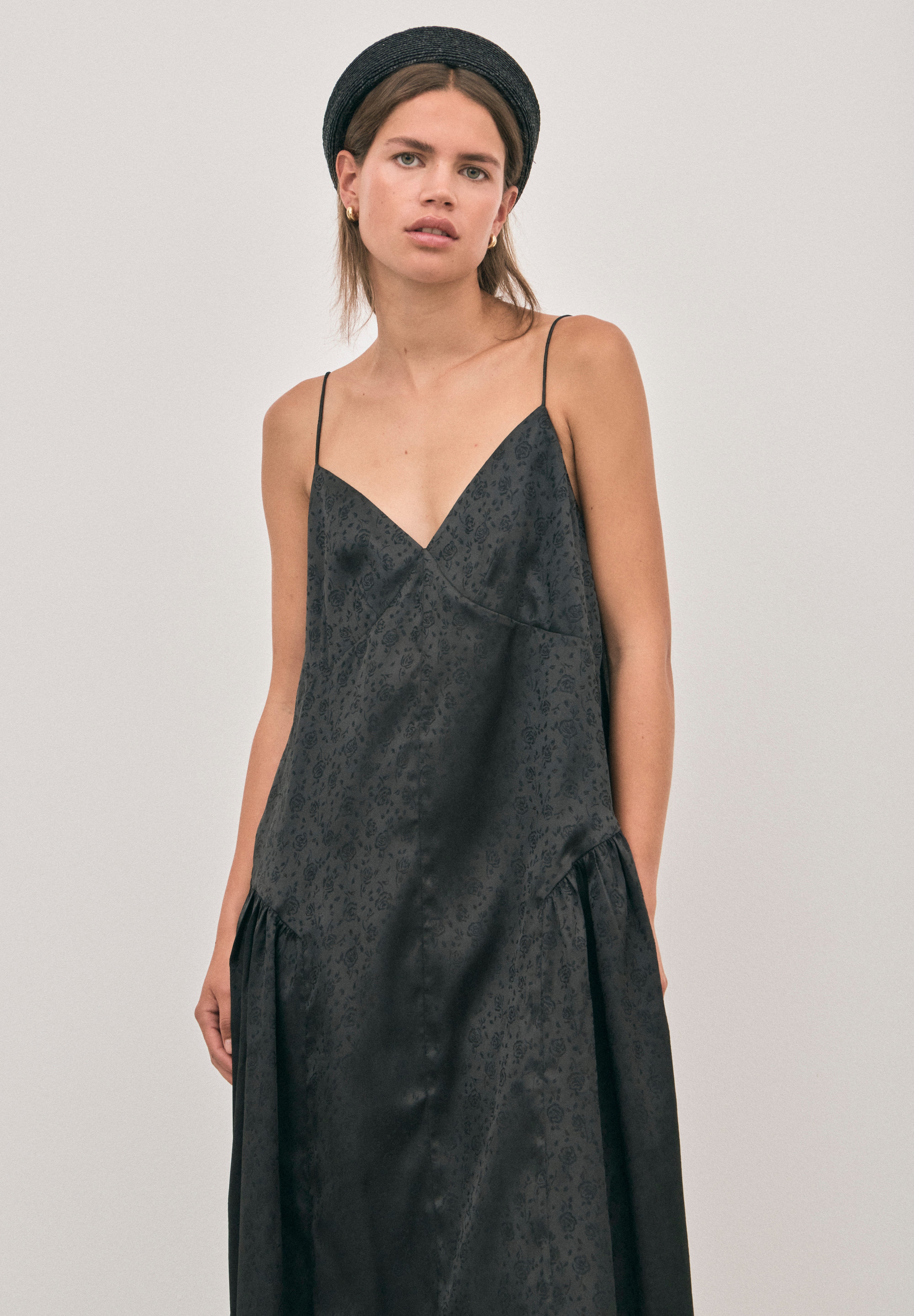 Elodie Dress - Noir Jacquard
