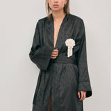 Odette Robe - Noir Jacquard