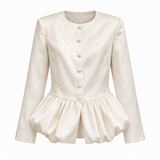 Fleur Jacket - Ivory Jacquard