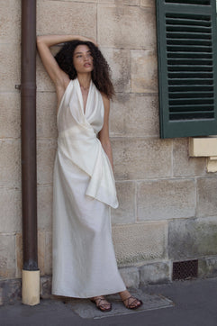 Camilla Dress - Ivory Leaf SOLAQUA Camilla Dress - Ivory Leaf SOLAQUA