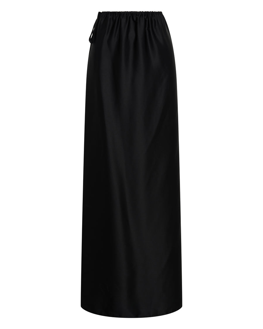 TIE UP WRAP SKIRT/DRESS - NOIR